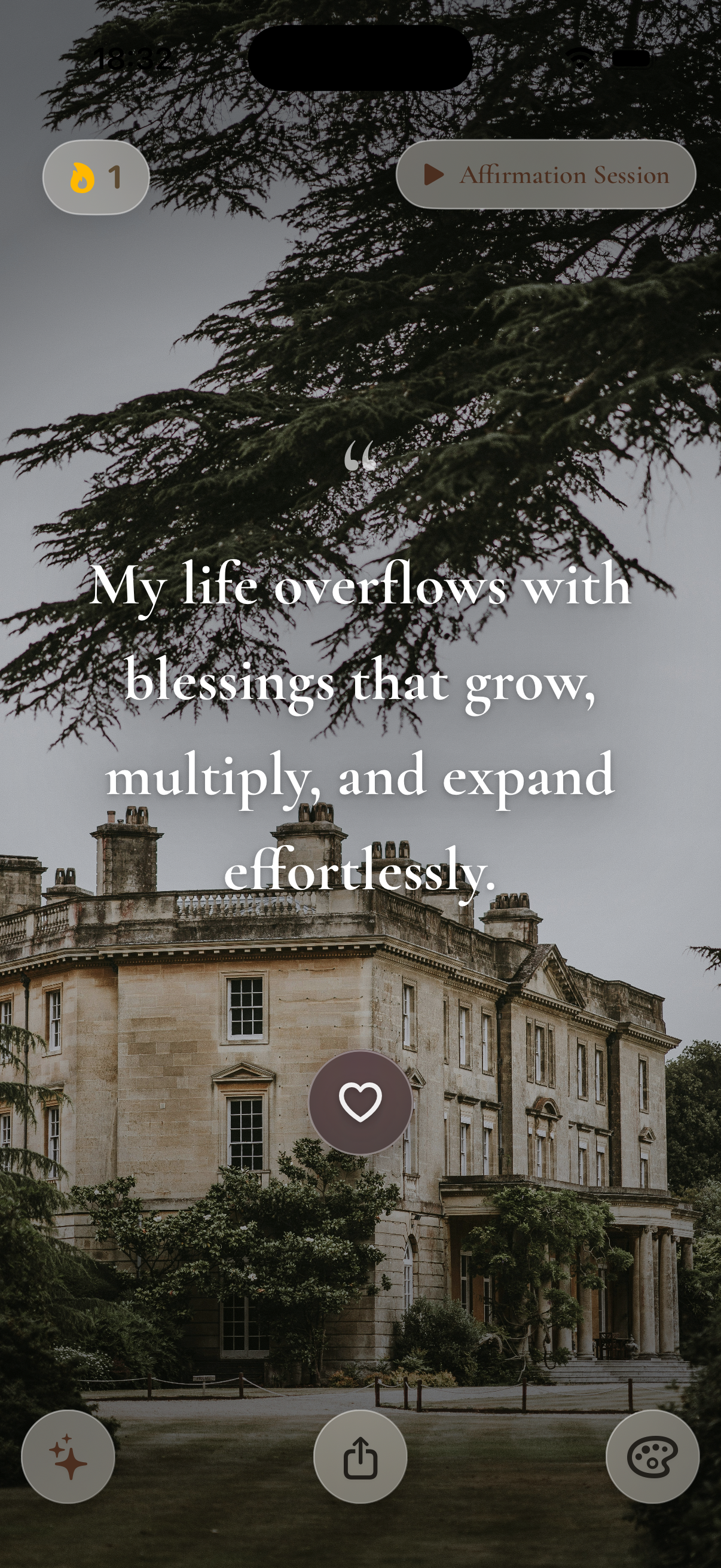 AffirmMe app preview second screen